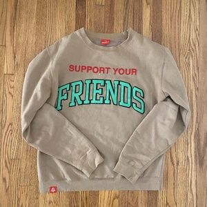 Kids of Immigrants Tan Slogan Sweatshirt